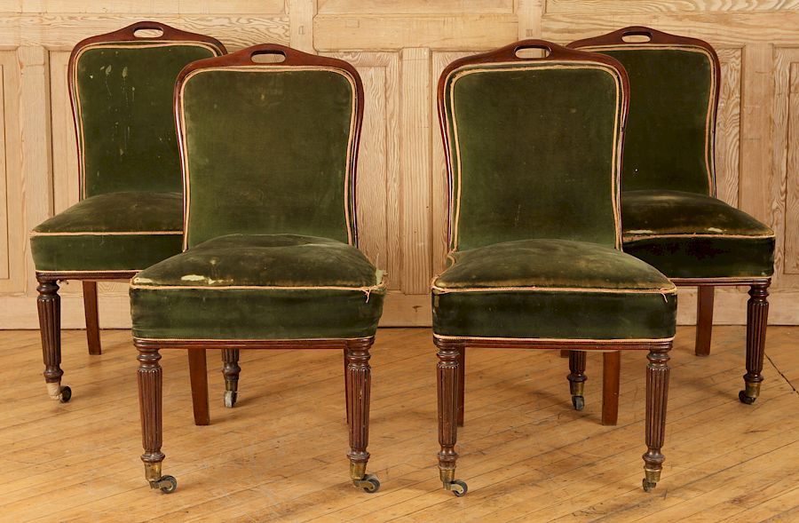 Appraisal: SET FRENCH MAHOGANY LOUIS PHILIPPE SIDE CHAIRS A set of