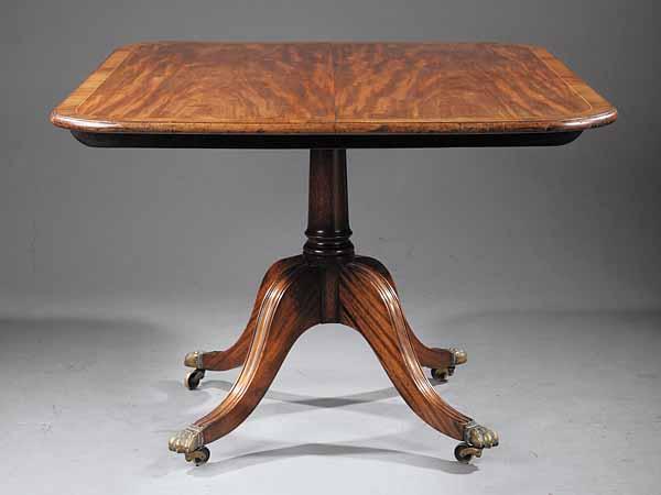 Appraisal: A Late Regency Mahogany Table c - the rectangular rosewood