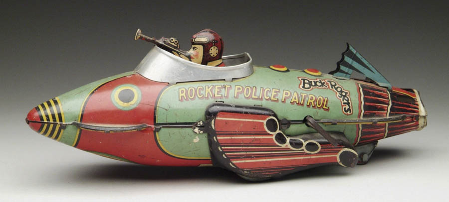 Appraisal: MARX BUCK ROGERS ROCKET POLICE PATROL A lithographed rocket in