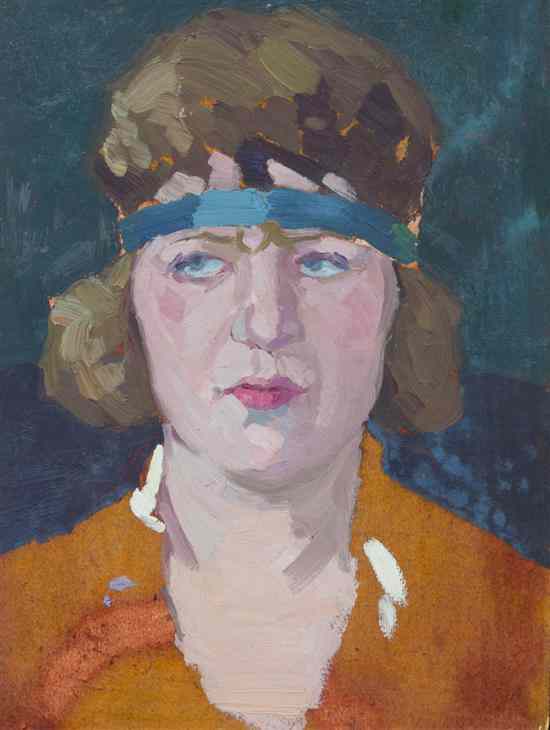 Appraisal: Frederick F Fursman American - Blue Headband oil on board