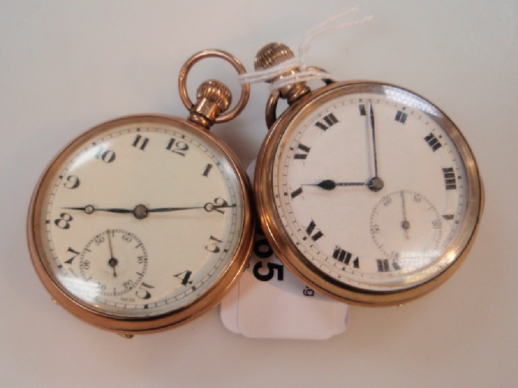 Appraisal: A ct gold open face pocket watch and a plate