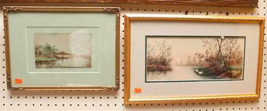 Appraisal: D E Shacklett American th century Landscape with Pond framed