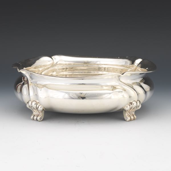 Appraisal: GERMAN SILVER BOWL x Silver footed bow with everted rim