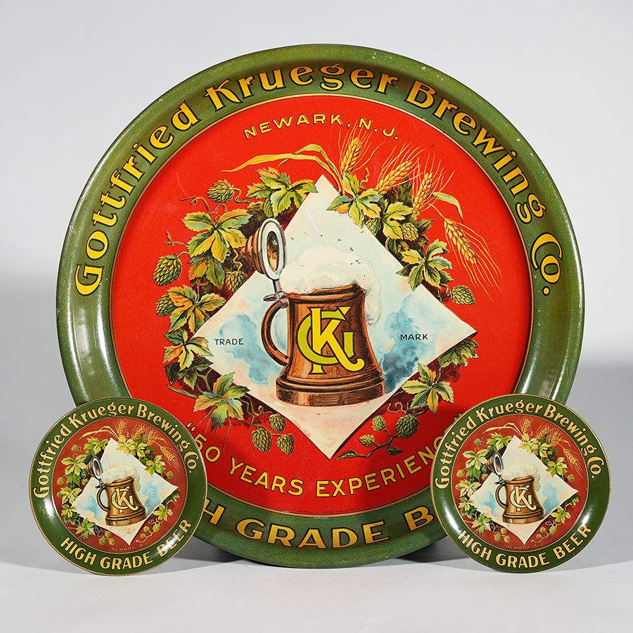 Appraisal: Gottfried Krueger Brewing Years Experience Tray and Tip TraysReference n