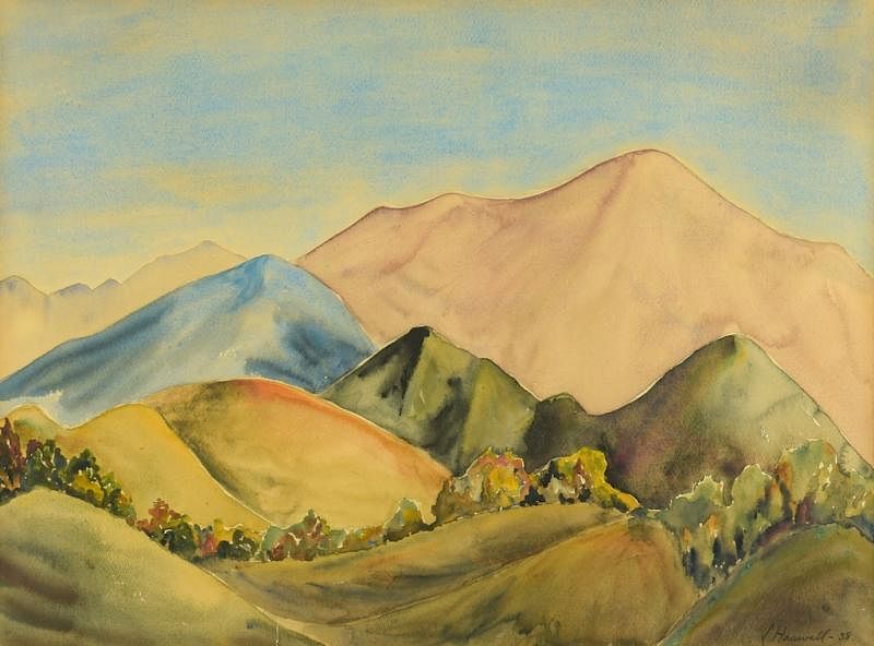 Appraisal: Leona H Haswell Watercolor of Smokies Leona H Haswell American