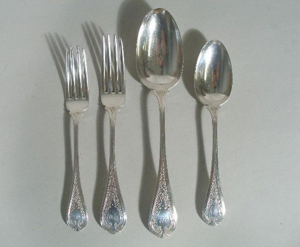 Appraisal: Partial Sterling Silver Flatware Service Mahler partial sterling flatware service