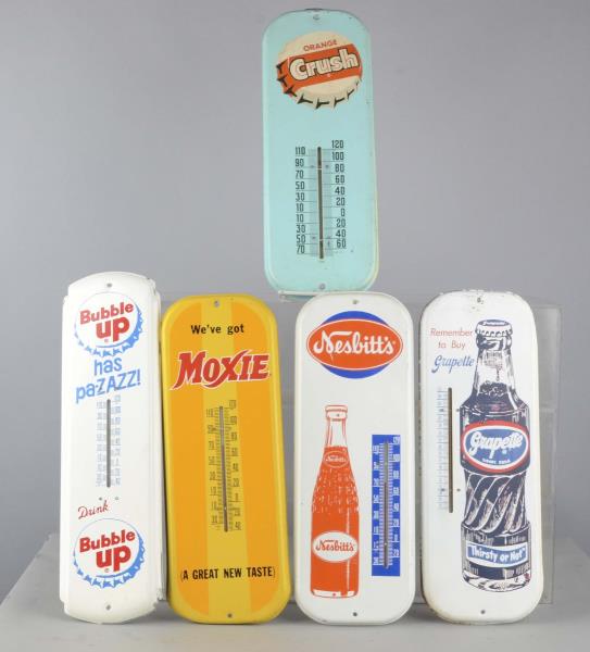 Appraisal: Lot Of Small Tin Soda Advertising Thermometers Includes - Remember