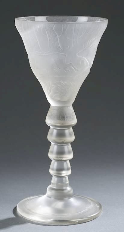 Appraisal: Karslbad chalice by Jo Pospisil Aich A Karlsbad chalice by