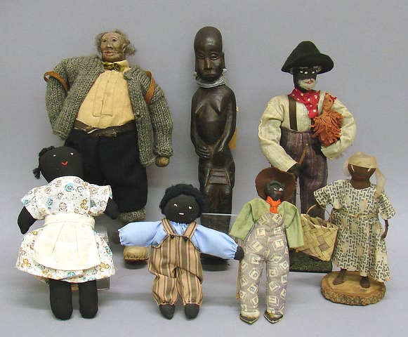 Appraisal: Lot of black items Dolls - Old Black Joe nipple