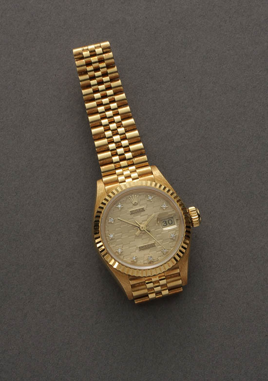 Appraisal: Lot Property of Various Owners Lady's -Karat Yellow-Gold Automatic Wristwatch