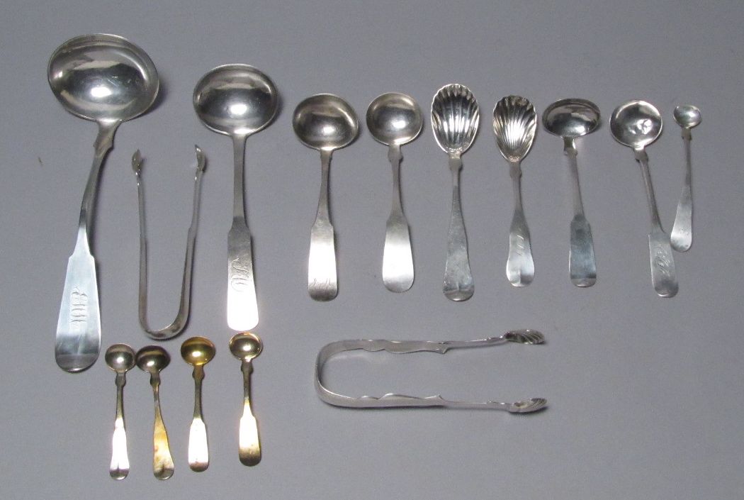 Appraisal: THIRTY-FOUR AMERICAN SILVER SERVING PIECES By various makers including Nichols