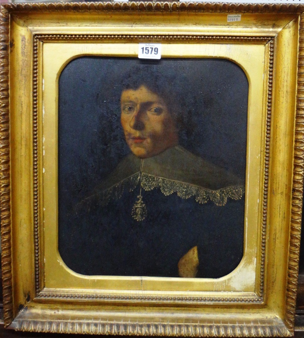 Appraisal: Dutch School th century Portrait of a gentleman in th