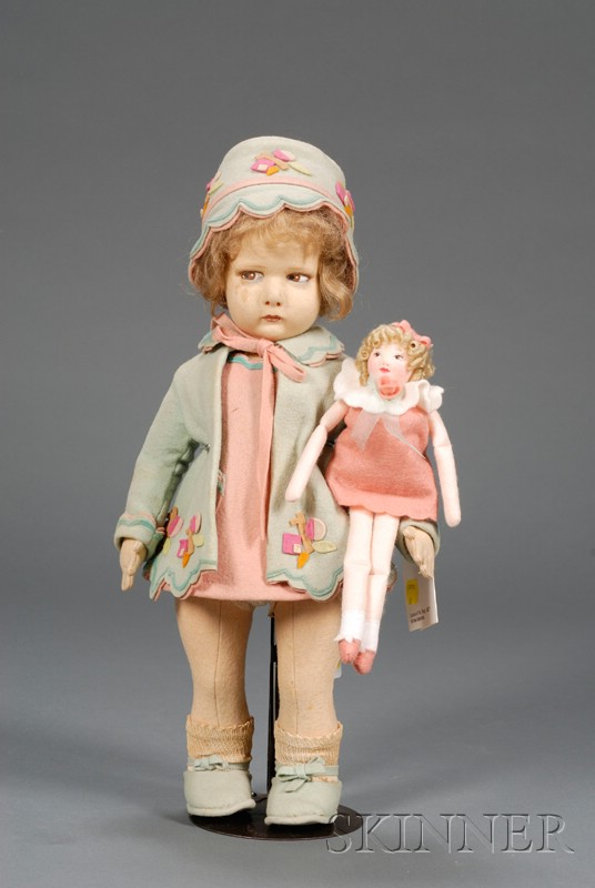 Appraisal: Lenci Felt Girl Doll s- s with pressed felt face