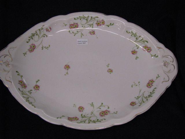 Appraisal: Fine Porcelain Oval Serving Platter floral