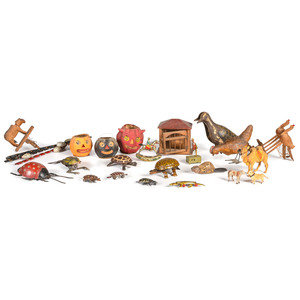 Appraisal: A Collection of Tin and Wooden Toys German and American