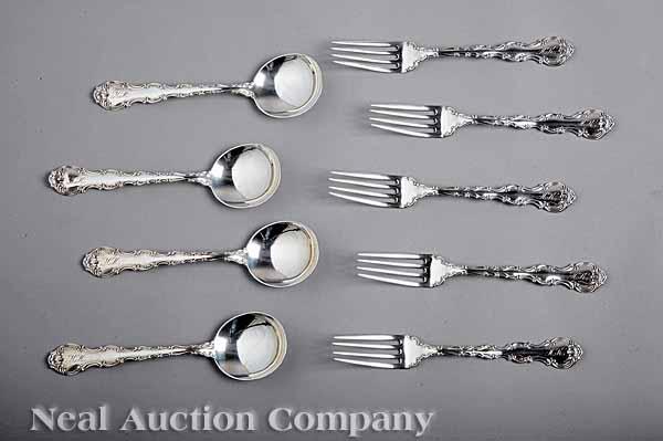 Appraisal: Five Gorham Strasburg Sterling Silver Luncheon Forks together with four