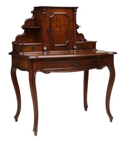 Appraisal: Louis XV style burl walnut lady's writing desk late th