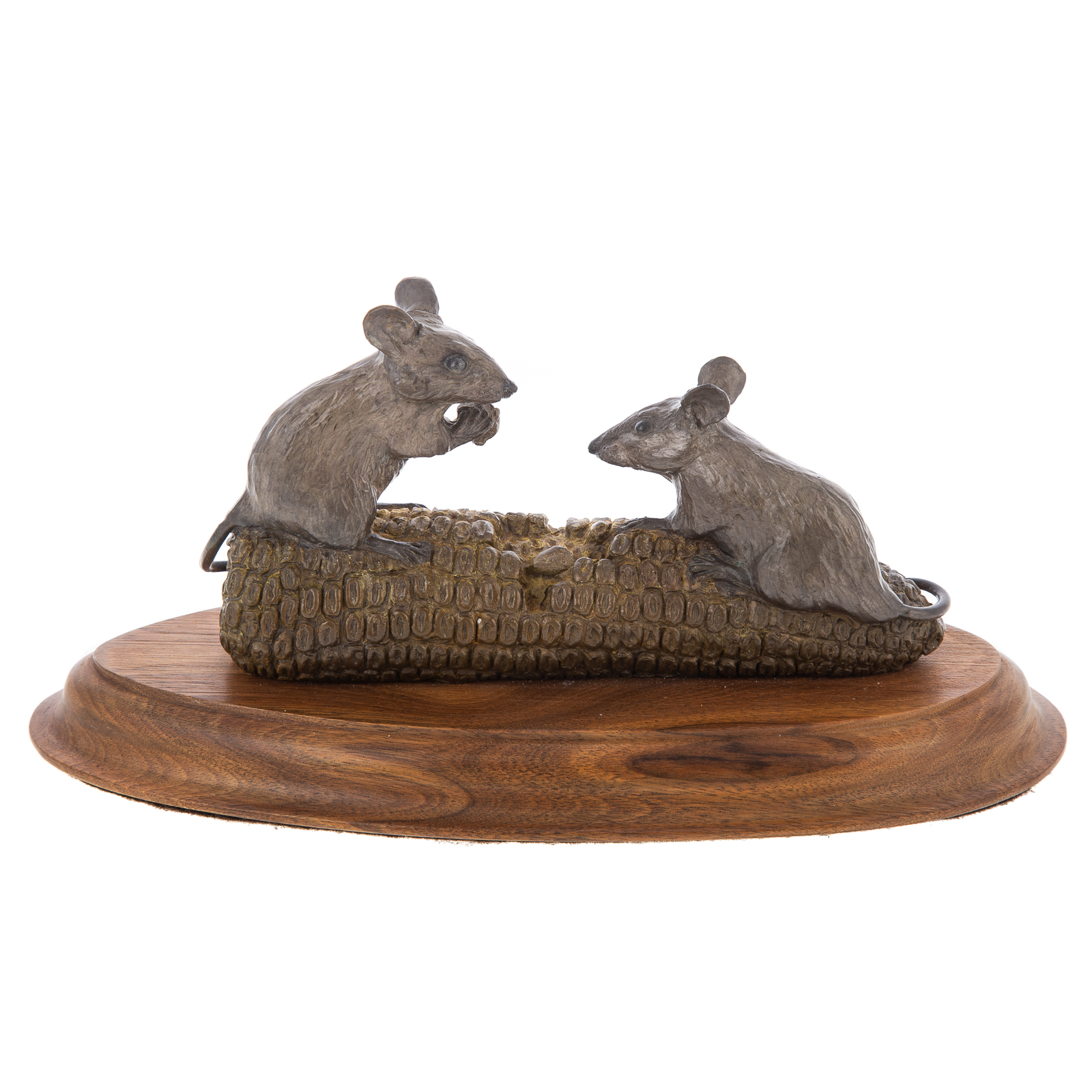 Appraisal: DAVID H TURNER MICE ON CORN BRONZE American b Painted