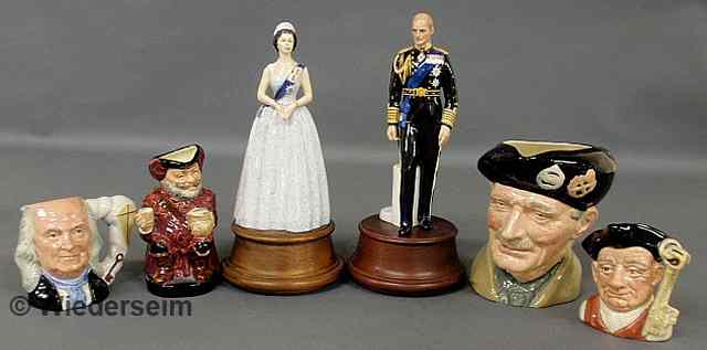 Appraisal: Five Royal Doulton porcelain figures- Queen Elizabeth th Anniversary and