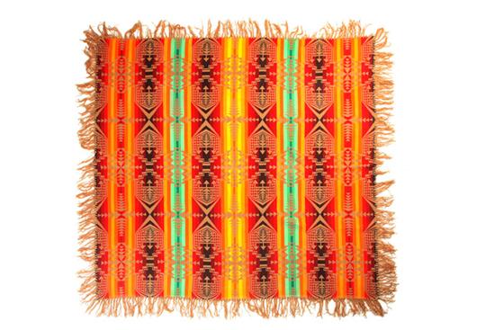 Appraisal: PENDLETON BLANKET American ca Geometric designs in bright yellows greens