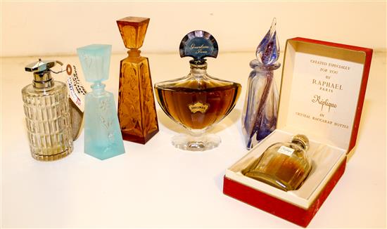 Appraisal: Sale Lot Four Baccarat Glass Perfume Bottles th century various