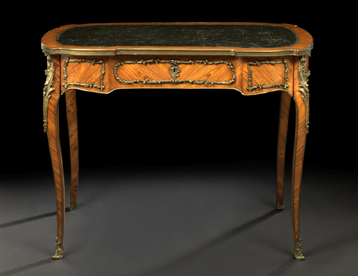 Appraisal: Louis XV-Style Ormolu-Mounted Kingwood Writing Table third quarter th century