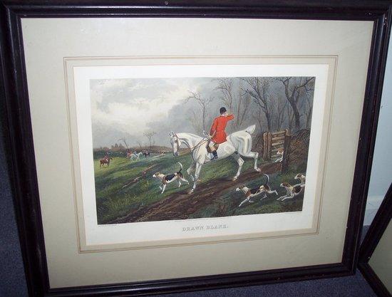 Appraisal: after T N H WalshThree Hunting Scenescoloured engravings cm x