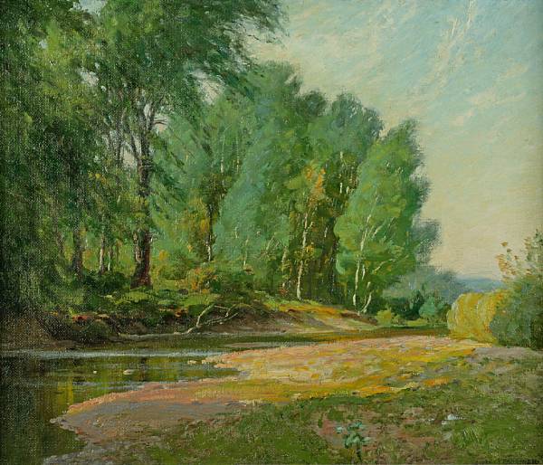 Appraisal: Alexis Jean Fournier American - View of a Brook signed