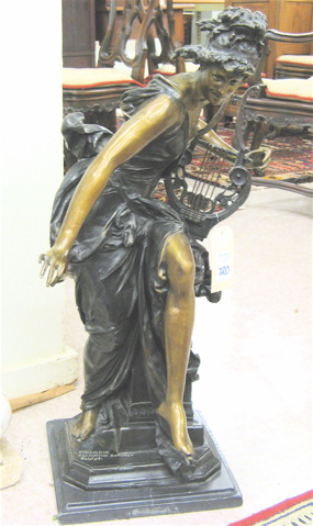 Appraisal: AFTER ALBERT ERNEST CARRIER-BELLEUSE French - figural bronze sculpture Melodie