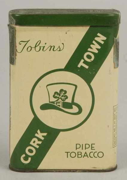 Appraisal: Tobins Cork Town Pocket Tobacco Tin Description Unique tin Condition