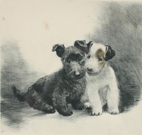 Appraisal: Kurt Meyer Eberhardt German - three etchings depicting scotties and