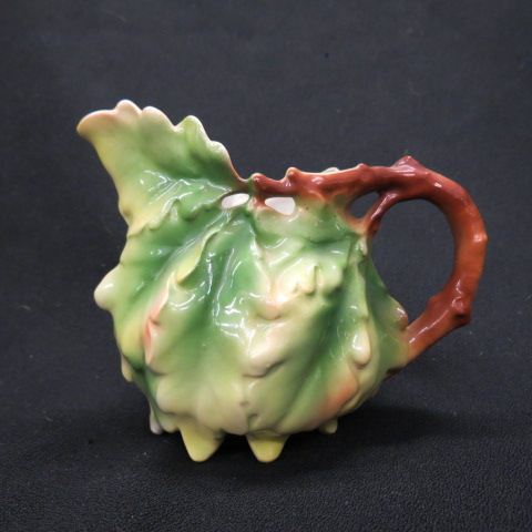 Appraisal: Royal Bayreuth Oak Leaf Figural Milk Pithcer excellent