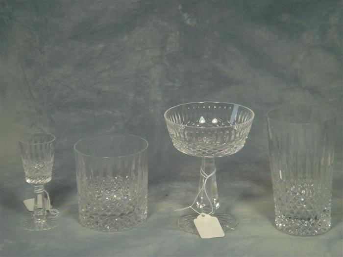 Appraisal: pcs crystal stemware c o ea champagnes water tumblers ea