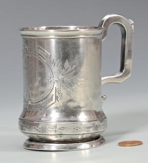 Appraisal: Georgia Agricultural Coin Silver Cup Georgia Agricultural coin silver cup