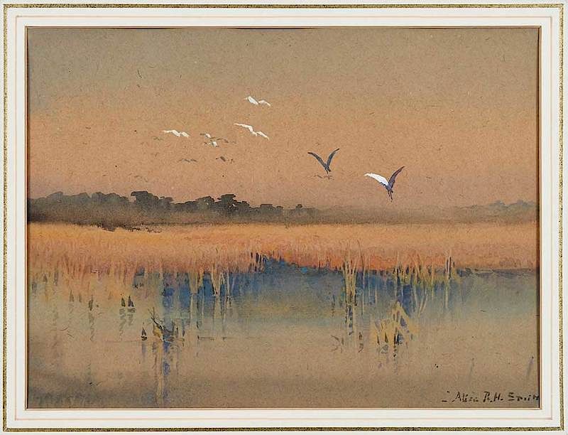 Appraisal: Alice Ravenel Huger Smith South Carolina - Birds Over a