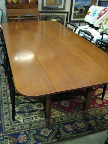 Appraisal: Homer Sampler Cherry Harvest Table double drop leaf solid cherry