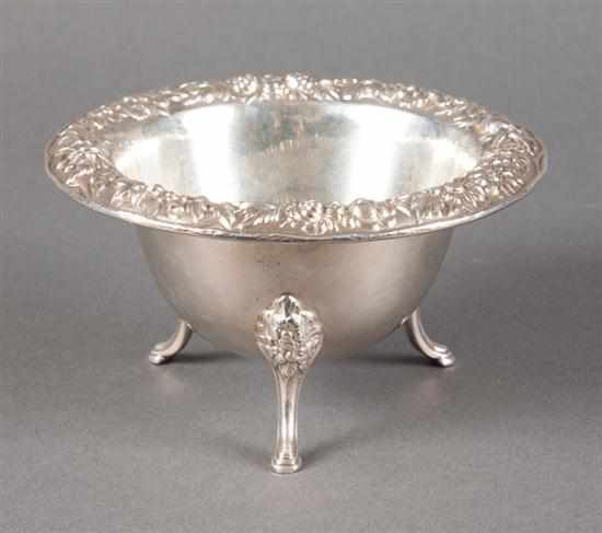 Appraisal: American repousse sterling silver footed bowl S Kirk Son Inc