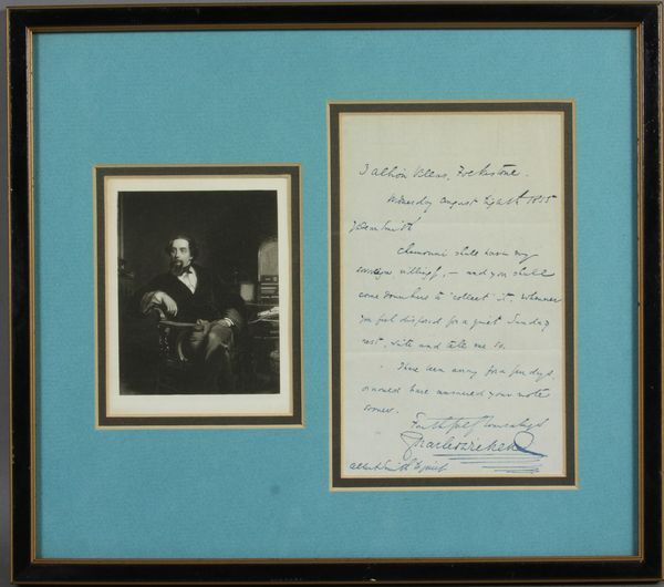 Appraisal: Autographed signed letter written by Charles Dickens dated August letter