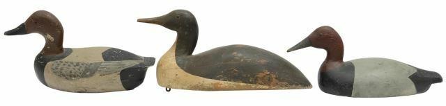 Appraisal: lot of Vintage carved and painted duck decoys including Canvasback