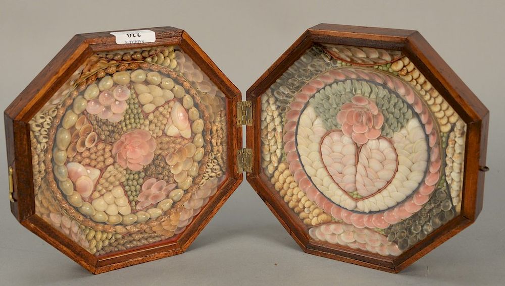 Appraisal: Octagon box opening to sailors double valentine x Octagon box