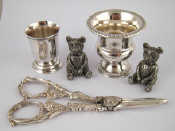 Appraisal: Two toothpick holders one marked sterling one plated a pair