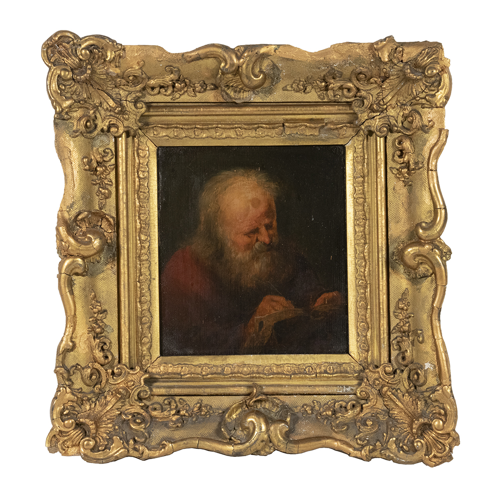 Appraisal: OLD MASTER PAINTING Portrait of an Elderly Man writing in