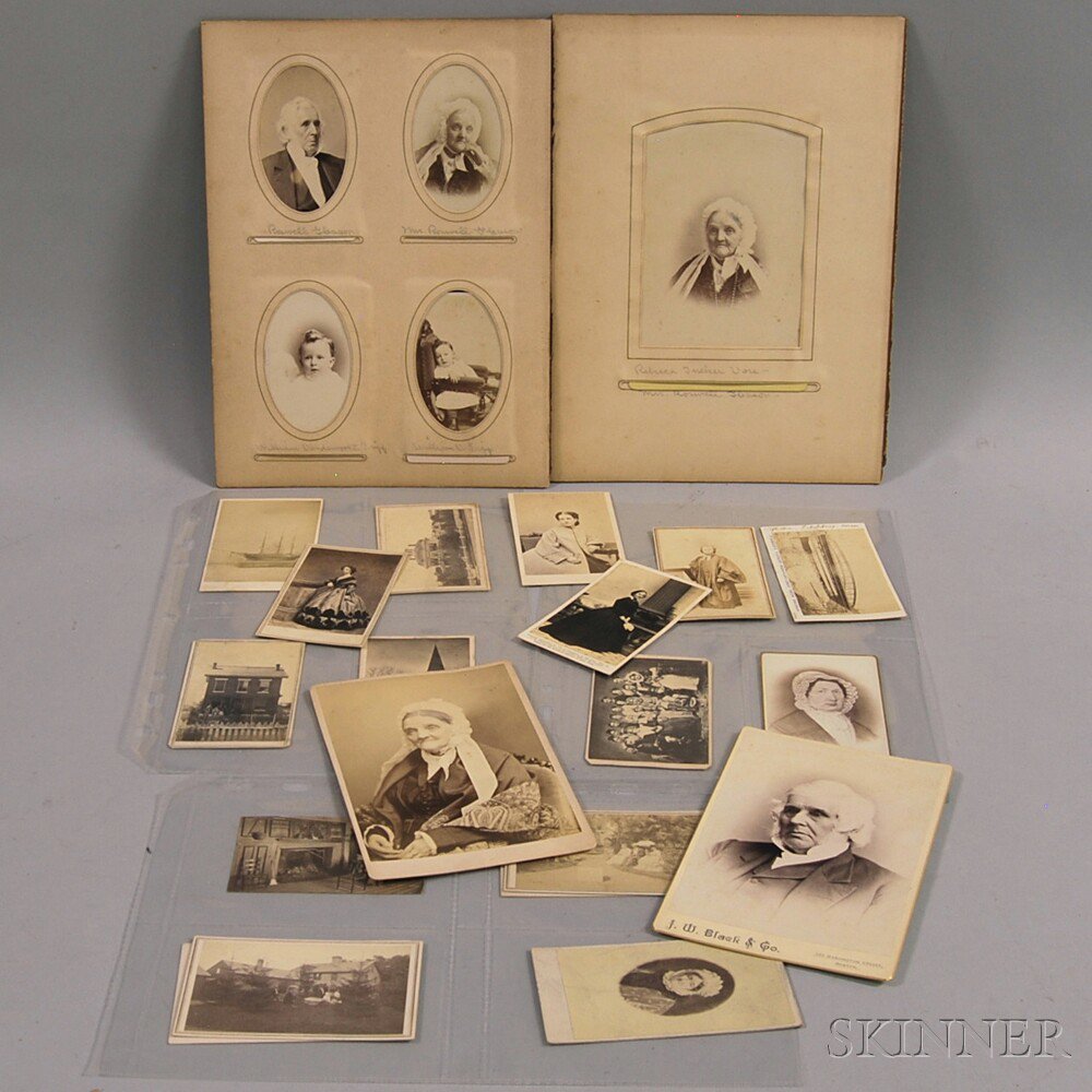 Appraisal: Small Group of Carte-de-Visites and Cabinet Cards some removed from