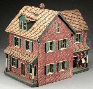 Appraisal: OUTSTANDING ANTIQUE AMISH BUILT DOLLS' HOUSE OUTSTANDING ANTIQUE AMISH BUILT