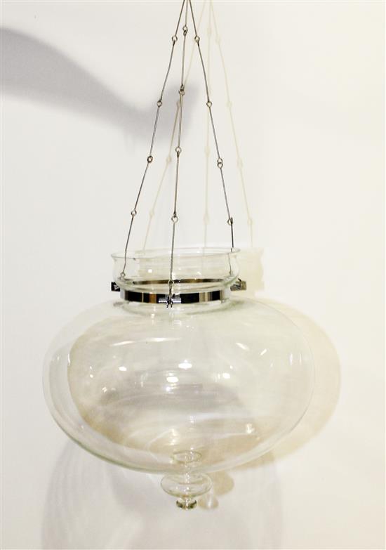 Appraisal: Sale Lot A Crystal Designer Pendant Lamp Height x diameter