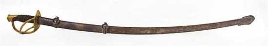 Appraisal: Civil War Period U S Model cavalry saber with scabbard