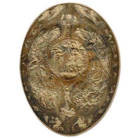 Appraisal: Pate-Sur-Pate Style Allegorical Wall Plaque Estimate -