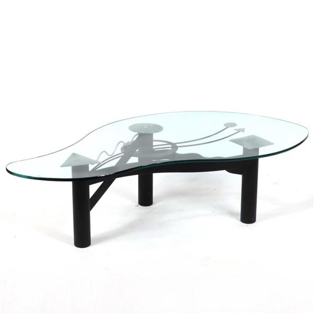 Appraisal: SIGNED ARTISAN COFFEE TABLE S CONTEMPORARY MODERN NEW WAVE SCULPTURAL