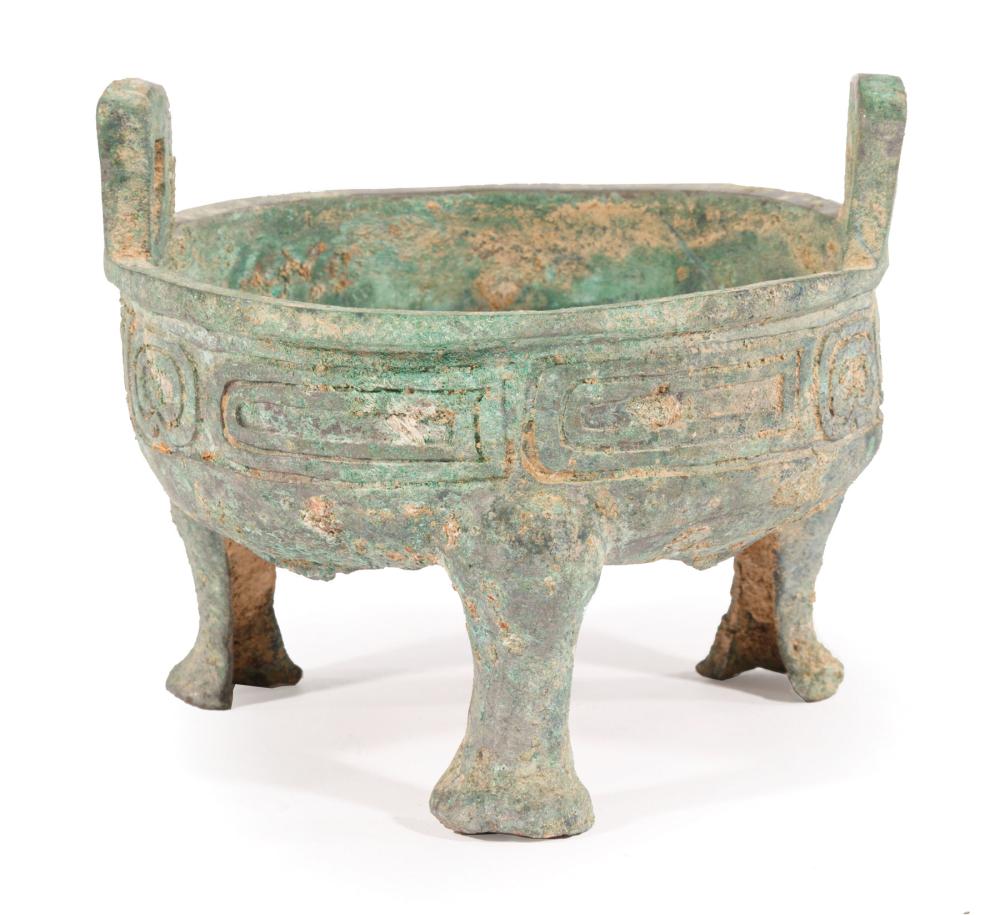 Appraisal: Chinese Bronze Tripod Vessel Ding probably Spring and Autumn Period