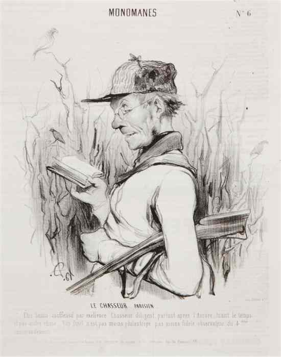 Appraisal: Honore Daumier French - Le Chasseur Parisien Menomanes Pl VI